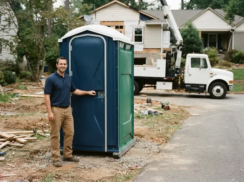 Construction Crane Lift Restroom in Raleigh, NC